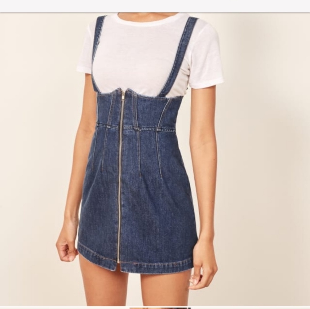 ISO Reformation Corset Denim Dress (not for sale)